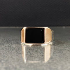 Onyx Gemstone Black 925 Solid Silver Men Ring