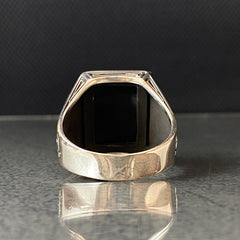 Onyx Gemstone 925 Silver Ring For Men