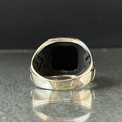 Onyx Gemstone 925 Silver Men Ring