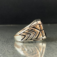 Onyx Gemstone 925 Silver Men Ring