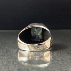 Mystic Topaz Gemstone 925 Solid Silver Handmade Ring