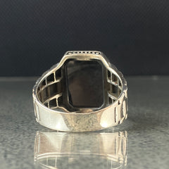 Onyx Gemstone 925 Solid Silver Handmade Ring