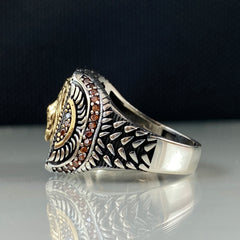 Lion Animal 925 Sterling Silver Leo Zodiac Ring