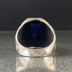 Sapphire Gemstone 925 Solid Silver Handmade Ring