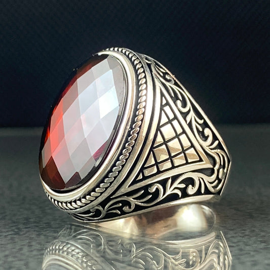 Ruby Gemstone 925 Sterling Silver Handmade Ring