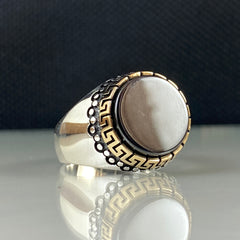 Black Gemstone Onyx 925 Sterling Silver Men Classic Ring