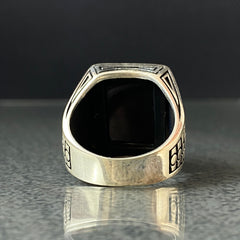 Onyx Gemstone 925 Solid Silver Men Ring