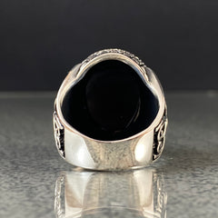 Onyx Gemstone 925 Solid Silver Handmade Ring