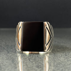 Onyx Stone 925 Sterling Silver Men Ring