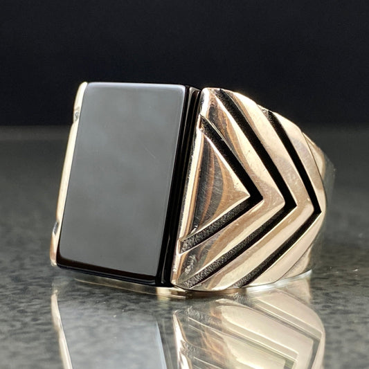 Onyx Stone 925 Sterling Silver Men Ring