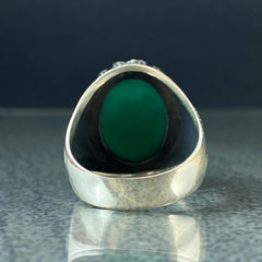 Agate Gemstone 925 Solid Silver Handmade Ring