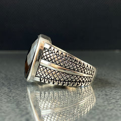 Onyx Gemstone 925 Silver Men Ring