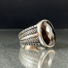 Onyx Gemstone 925 Silver Men Ring