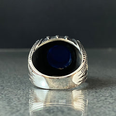 Sapphire Gemstone 925 Solid Silver Handmade Ring