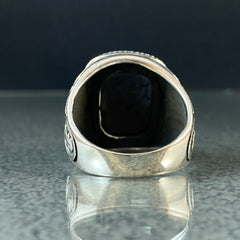 Onyx Gemstone 925 Solid Silver Handmade Ring