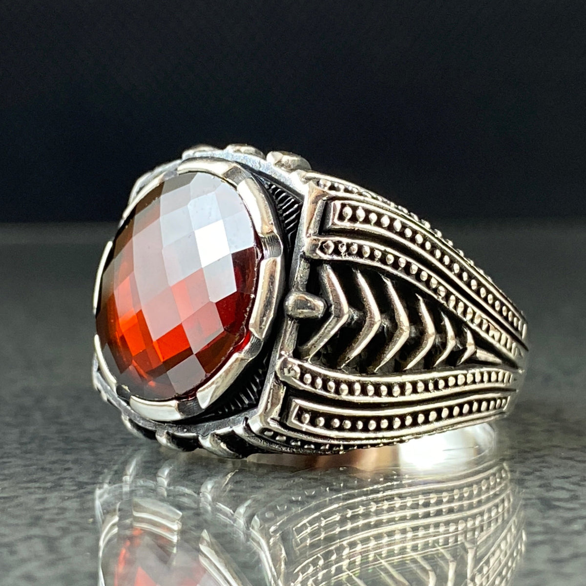 Ruby Gemstone 925 Solid Silver Handmade Ring