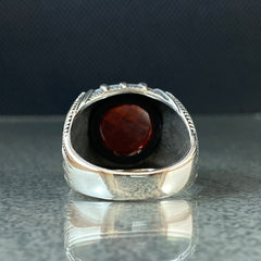 Ruby Gemstone 925 Solid Silver Handmade Ring