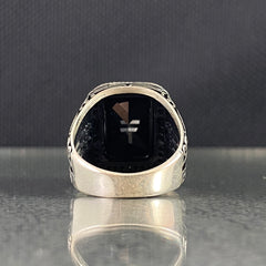 Black Onyx Gemstone 925 Sterling Silver Men Handmade Ring