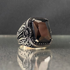 Black Onyx Gemstone 925 Sterling Silver Men Handmade Ring