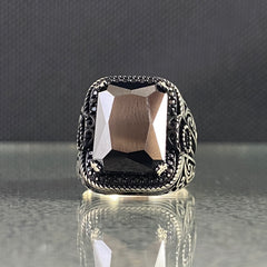 Black Onyx Gemstone 925 Sterling Silver Men Handmade Ring