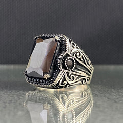 Black Onyx Gemstone 925 Sterling Silver Men Handmade Ring