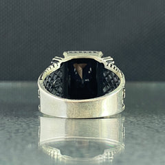 Onyx Stone 925 Sterling Silver Handmade Men Ring