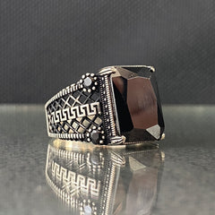 Onyx Stone 925 Sterling Silver Handmade Men Ring