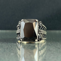 Onyx Stone 925 Sterling Silver Handmade Men Ring