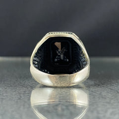 Black Onyx Gemstone 925 Sterling Silver Handmade Men Ring