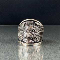 Eagle Winged 925 Sterling Silver Handmade Ring