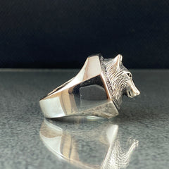 3D Wolf Animal 925 Sterling Silver Handmade Ring