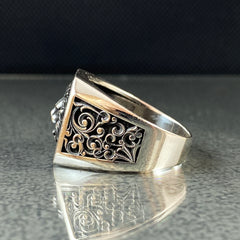 Men Handmade Lion 925 Sterling Silver Ring