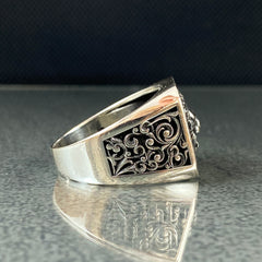 Men Handmade Lion 925 Sterling Silver Ring