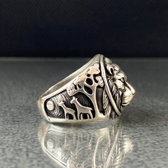 Lion Handmade 925 Sterling Silver Ring