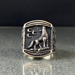 Wolf 925 Sterling Silver Ring