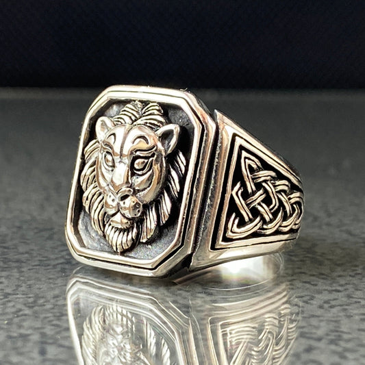 Lion Handmade 925 Silver Men Ring