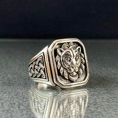 Lion Handmade 925 Silver Men Ring