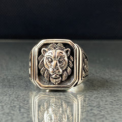 Lion Handmade 925 Silver Men Ring