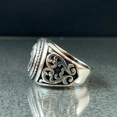 Eagle Head 925 Sterling Silver Men Ring