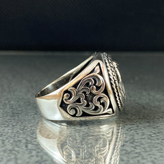 Eagle Head 925 Sterling Silver Men Ring