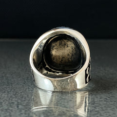 Angry Wolf 925 Sterling Silver Ring For Men