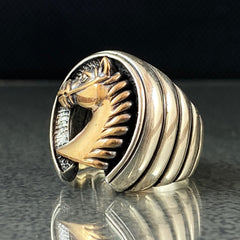 Horse 925 Sterling Silver Men Ring