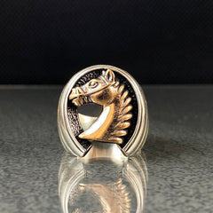 Horse 925 Sterling Silver Men Ring