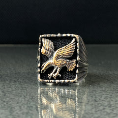 Eagle Winged 925 Sterling Silver Men Ring