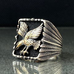 Eagle Winged 925 Sterling Silver Men Ring