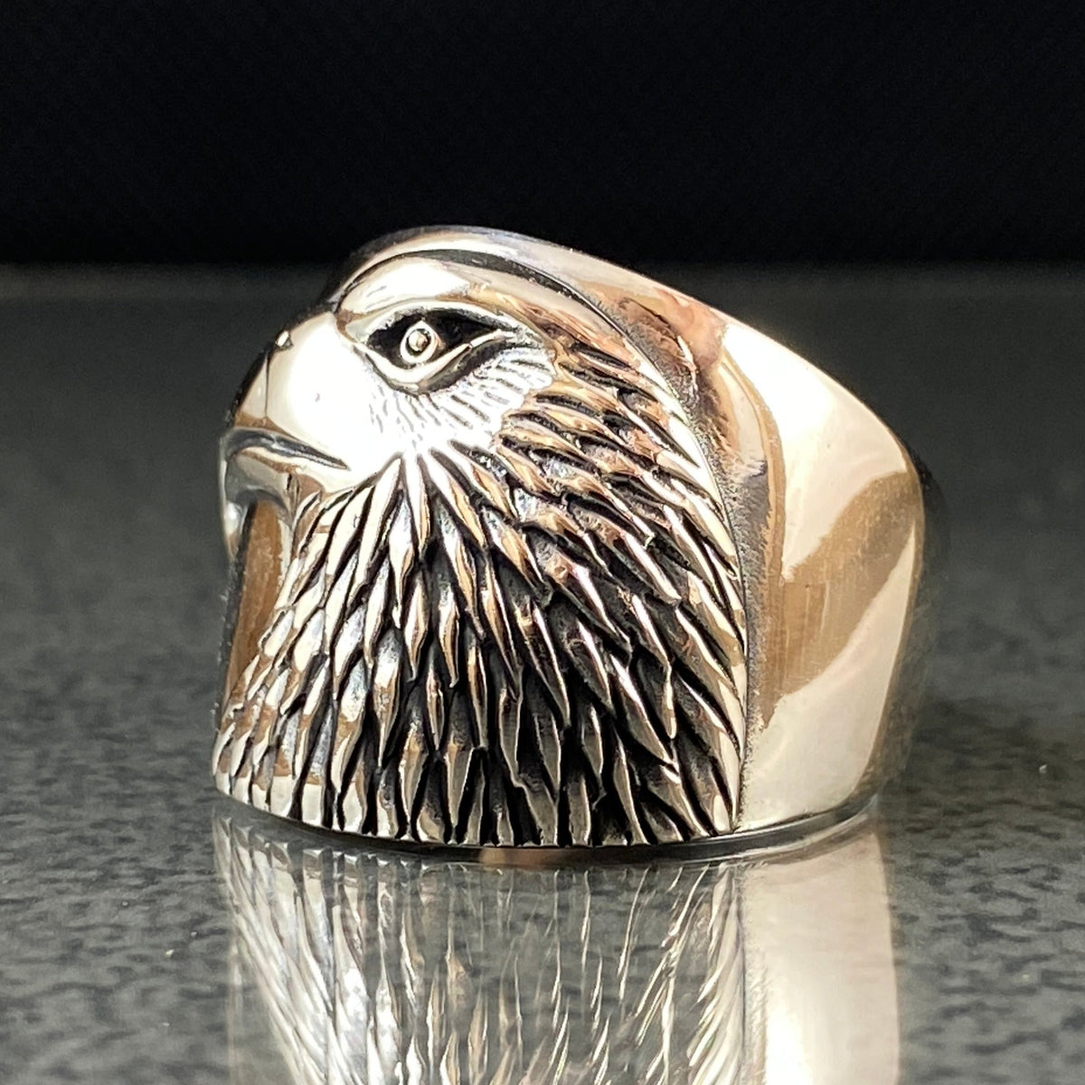 Eagle Head 3D 925 Sterling Silver Ring