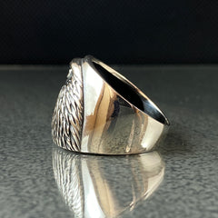 Eagle Head 3D 925 Sterling Silver Ring