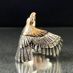 3D Eagle Animal 925 Sterling Silver Men Ring