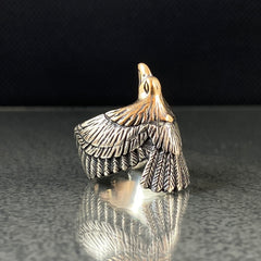 3D Eagle Animal 925 Sterling Silver Men Ring