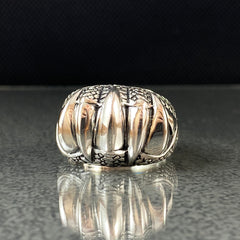 Large Claw 925 Solid Silver Ring